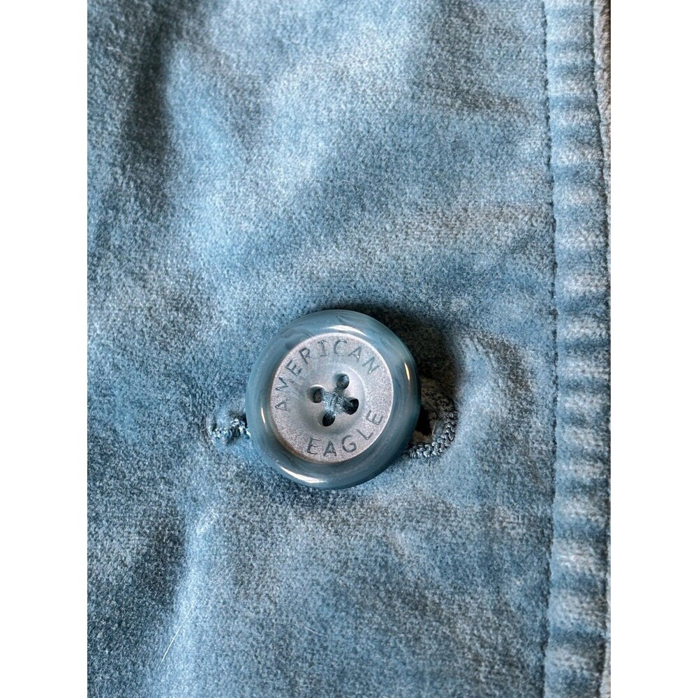 Vintage American Eagle Outfitters Teal Velvet Blazer Jacket Blazer Women's M Y2K - Picture 4 of 8